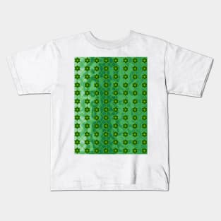 Green Stars Geometric Kids T-Shirt